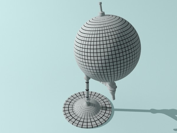 globe scene 3d model - Globe by christiano247